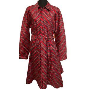 Gymboree Womans Plaid Christmas Long Sleeve Dress XXL NWT